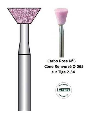 Carbo Rose N°5 Cône Renversé Ø 065 sur Tige 2.34