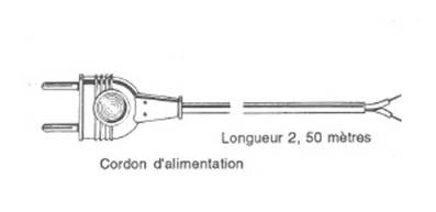 Cordon Seul Alimentation pour Moteur Techdent