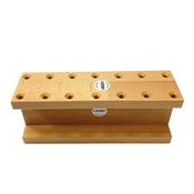 Support 14 Echoppes sur Socle Bois 25 x 7 x H10 Cm