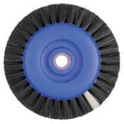 Brosse Circ. 2 Rangs Centre Plast. Bleu, Ø 60 mm