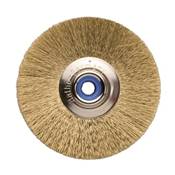 Brosse Circ. Fils Laiton Bague Bleue, 1 Rang, Ø 51 mm