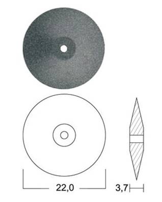 Meulette 410 Noire Souple  L22M - Lentille Ø 22 mm 