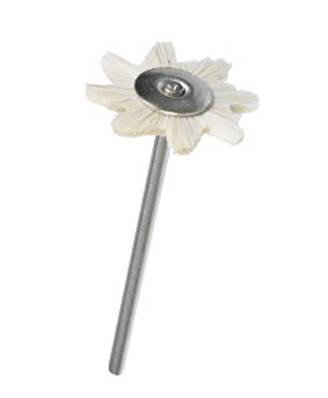 Brossette Poils de Chèvre à Ailette Blanc, Ø 22 mm