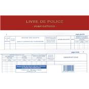 Livre Registre de Police Fabrications - Rouge