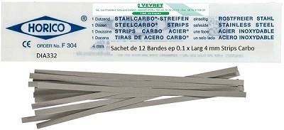 Sachet de 12 Bandes ep 0.9 x Larg 4 mm Strips Carbo