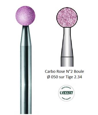 Carbo Rose N°2 Boule Ø 050 sur Tige 2.34