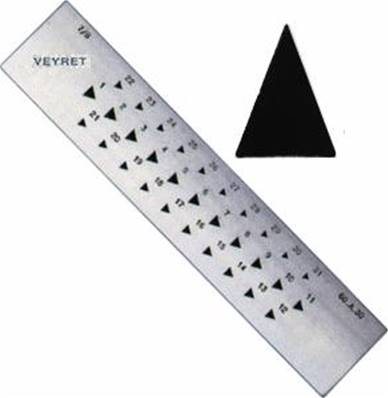 Filière Triangle 7/D, Ø 3 à 0.5 mm   31 Trous