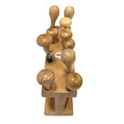 Support 14 Echoppes sur Socle Bois 25 x 7 x H10 Cm