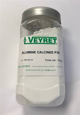 Alumine Blanc d'Espagne P30 en Poudre - Pot de 700 Gr