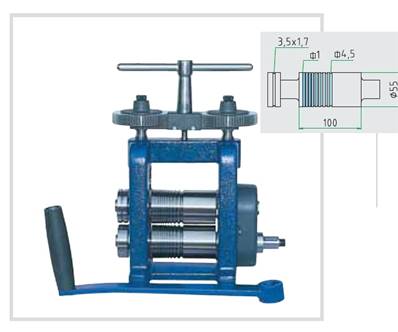 Laminoir Mixte de 100 mm+ Roulettes 1/2 Jonc - LF100R