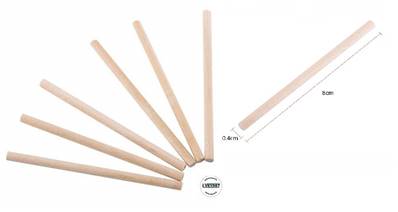 Batôn de Poli Ø 2 mm x L15 Cm - Bois de Tilleul x 10 pcs