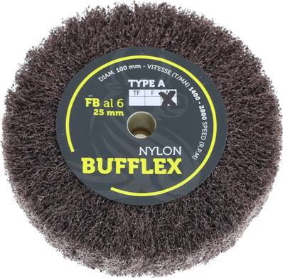 Brosse Buf A/M - Moyen Type FB à Satiner Ø 100 Ep. 25 mm