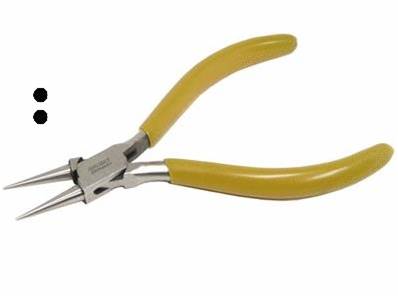 Pince Ronde Effilée,130 mm, Avec Ressort, Jaune