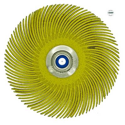 Brosse Araignée, Ø 76 mm x 4R - Jaune  Grain 80