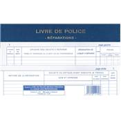 Livre Registre de Police Réparations - Bleu