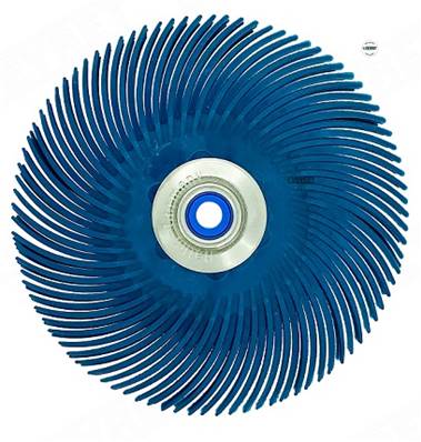 Brosse Araignée, Ø 76 mm x 4R - Bleu Grain 400