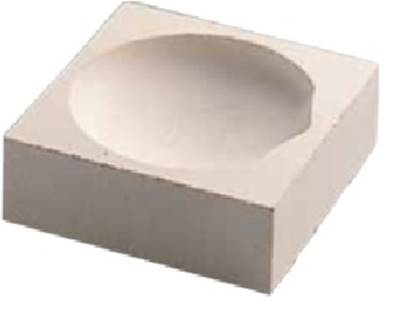 Creuset Plat Carré Centre Rond 80 x 80 x H. 27 mm - 500 gr