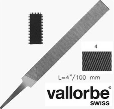Lime Carrelette Vallorbe* N°04 -Grain 4 - 12.5 x 3.0 mm