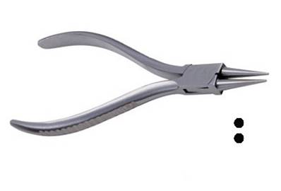 Pince Ronde Effilée, 13 Cm - Manche Acier