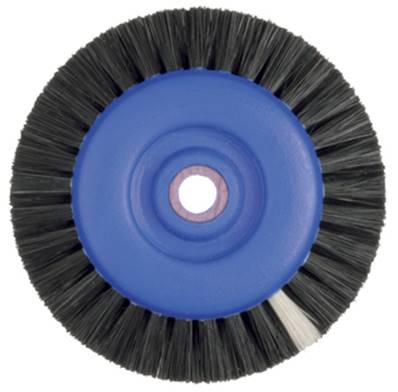 Brosse Circ. 2 Rangs Centre Plast. Bleu, Ø 60 mm