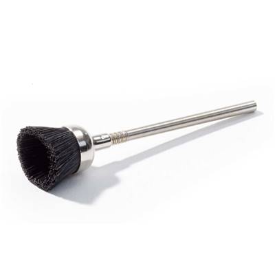 Brossette Soie Noire Concave sur Tige
