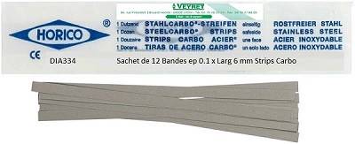 Sachet de 12 Bandes ep 0.9 x Larg 6 mm Strips Carbo