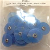 Disque Flexi 100 Pièces, Grain - 60mµ r - Bleu  Ø 17mm