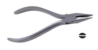 Pince Demi-Ronde Effilée, 13 Cm - Manche Acier