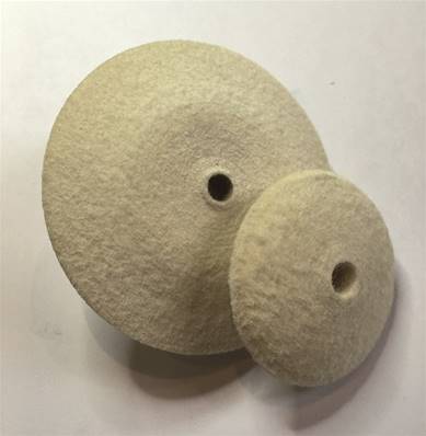 Feutre à Polir Forme Lentille, Ø 40 x Ep 10-2 mm