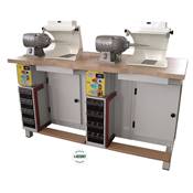 Table à Polir Pro 0.55 HP - 2 Postes CE - Varateur 500 à 3600 T/M