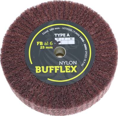 Brosse Buf A/F -Très Fin Type FB à Satiner A/F Ø 100 Ep. 25 mm