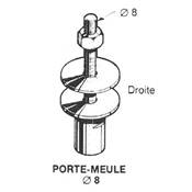 Porte Meule - Métallique - à Droite Axe de 8 mm