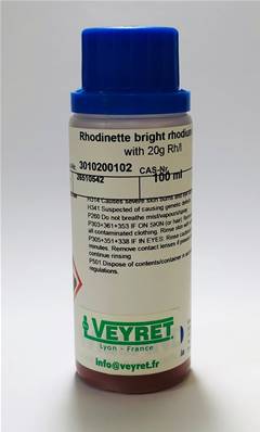 Rhodium Blanc - 2Gr - Bain pour Rhodinette -100 ml
