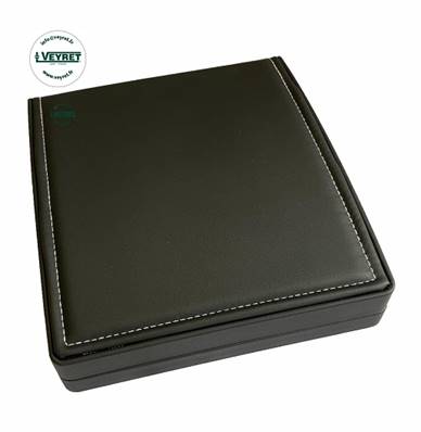 Ecrin Collier GM Type Cuir Noir 177 x 165 H29 mm